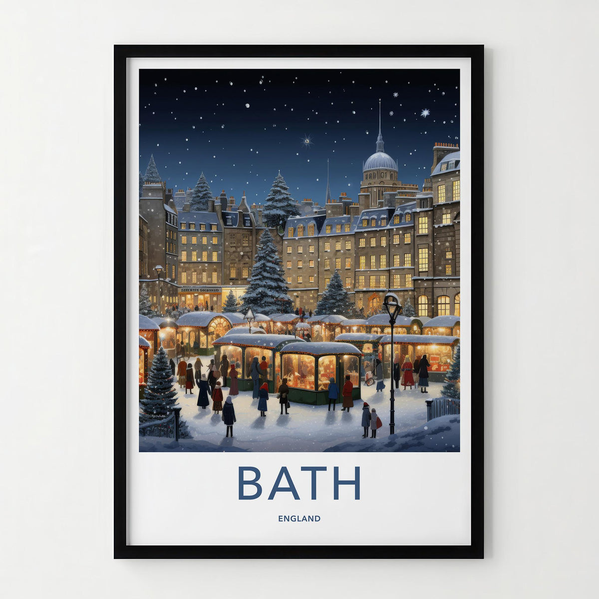 Bath England Poster - Historic City Wall Art Featuring Georgian