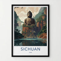Sichuan Wall Art - China Wall Decor Featuring Buddha & Serene