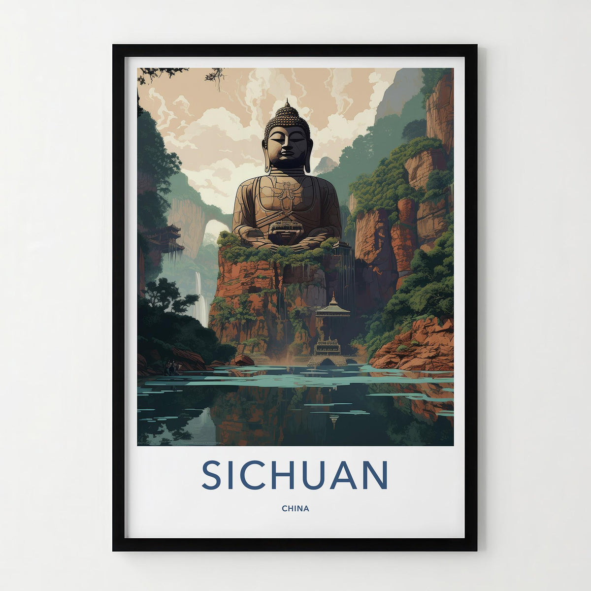 Sichuan Wall Art - China Wall Decor Featuring Buddha & Serene