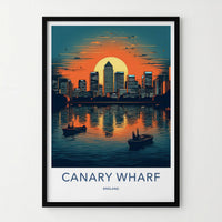 Canary Wharf Poster - London Cityscape Art