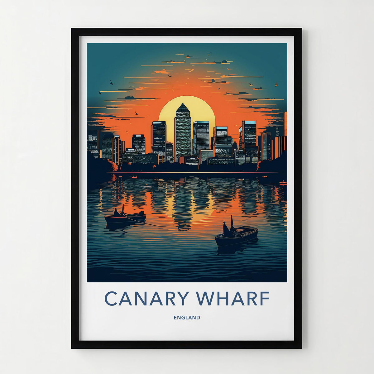Canary Wharf Poster - London Cityscape Art