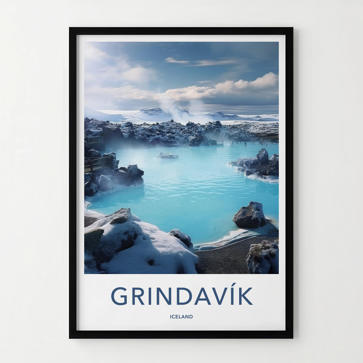 Grindavik Poster - Iceland Wall Art Featuring Volcanic Landscape