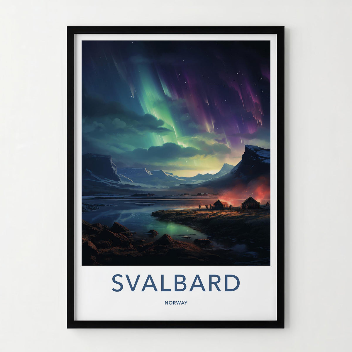 Svalbard Poster - Arctic Wall Decor Featuring Northern Lights