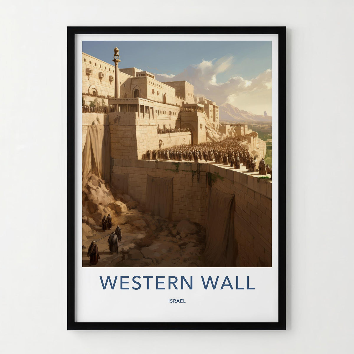 Western Wall Poster - Historic Jerusalem Art & Sacred Site Wall Decor