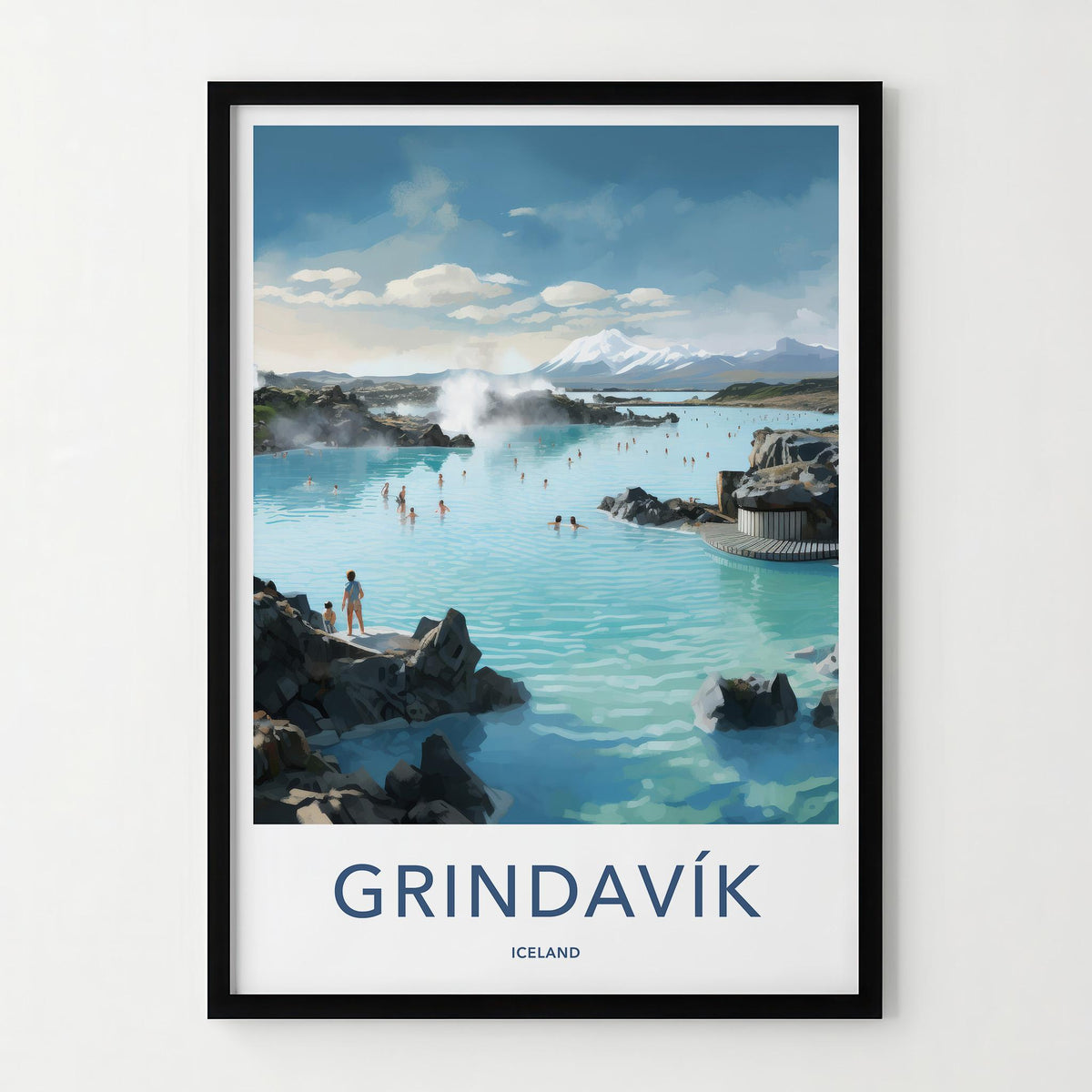 Grindavik Poster - Iceland Wall Art Featuring Volcanic Landscape