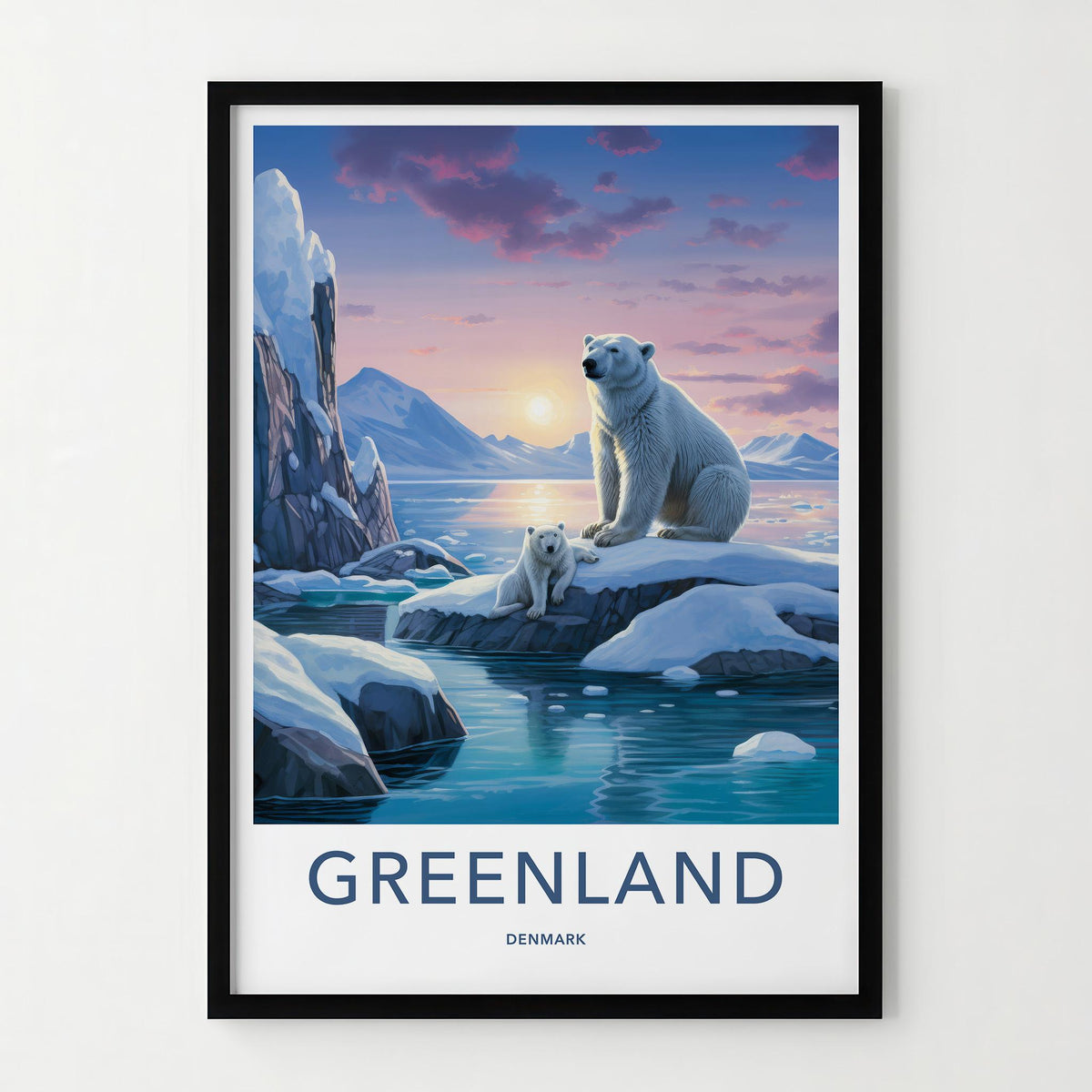 Greenland Poster - Arctic Wall Art With Majestic Polar Bears & Icy