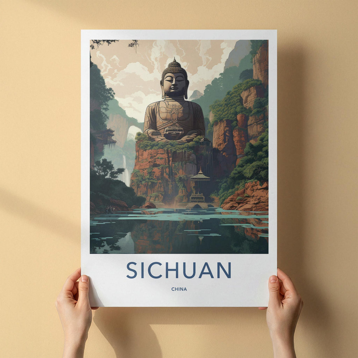 Sichuan Wall Art - China Wall Decor Featuring Buddha & Serene