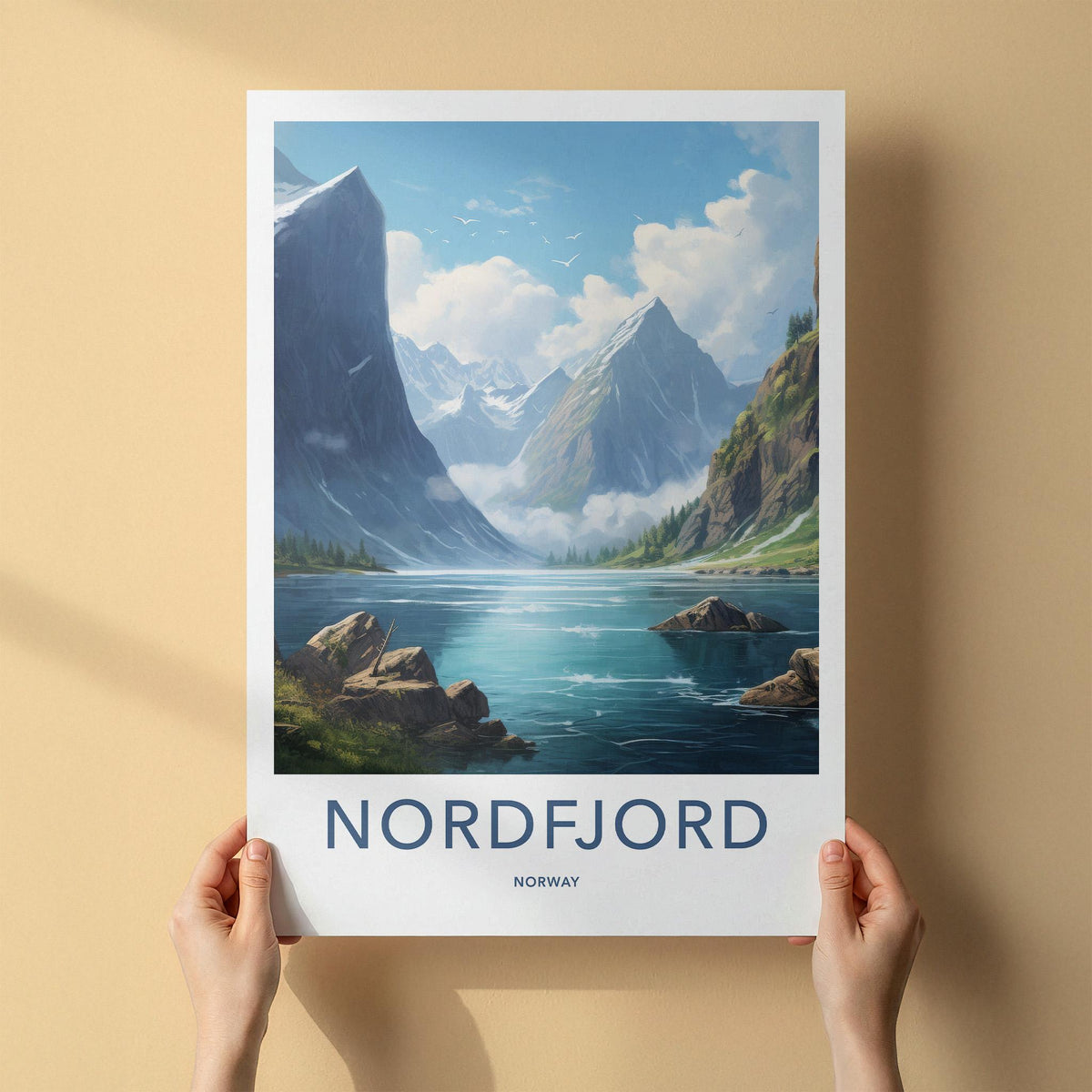 Nordfjord Wall Art - Norway Poster With Serene Fjord Landscape Print