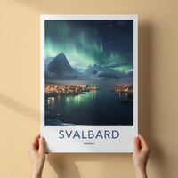 Svalbard Poster - Norway Wall Art Featuring Northern Lights