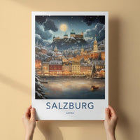 Salzburg Poster - Alpine Landscape Art Featuring Mozart Birthplace