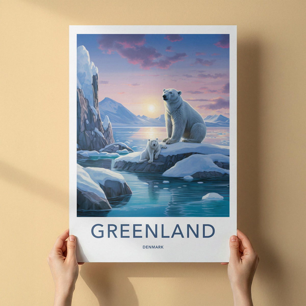 Greenland Poster - Arctic Wall Art With Majestic Polar Bears & Icy