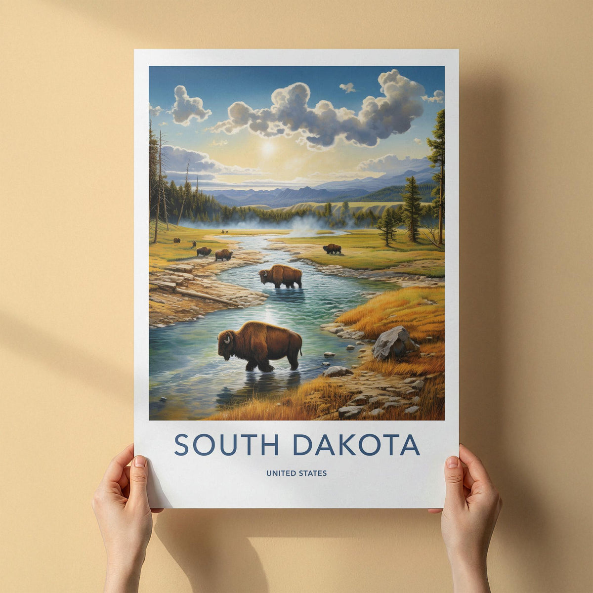 South Dakota Poster - Scenic View Travel Gift