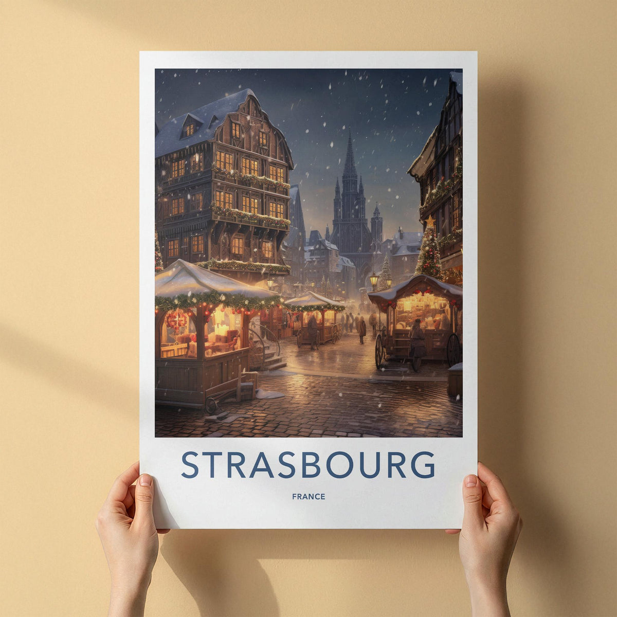Strasbourg Wall Art - Historic City Poster With Gothic Architecture
