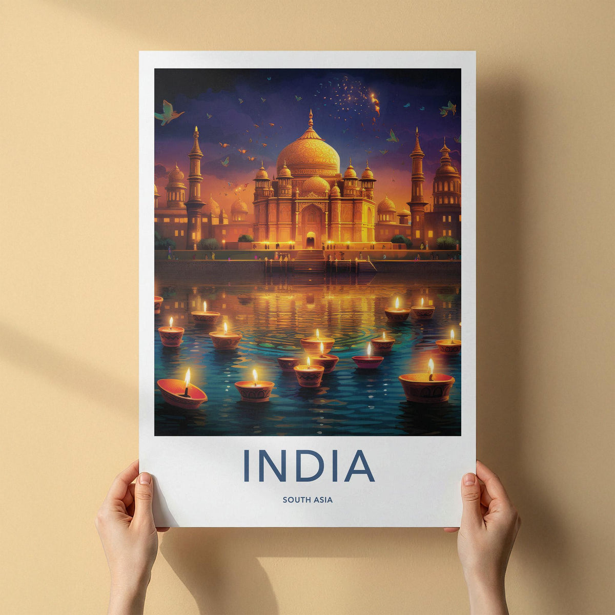 Taj Mahal Poster - India Wall Art Featuring Mughal Architecture