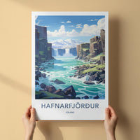 Hafnarfjörður Poster - Iceland Wall Art With Serene Mountain
