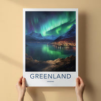 Greenland Poster - Scenic Wall Art Featuring Northern Lights & Snow