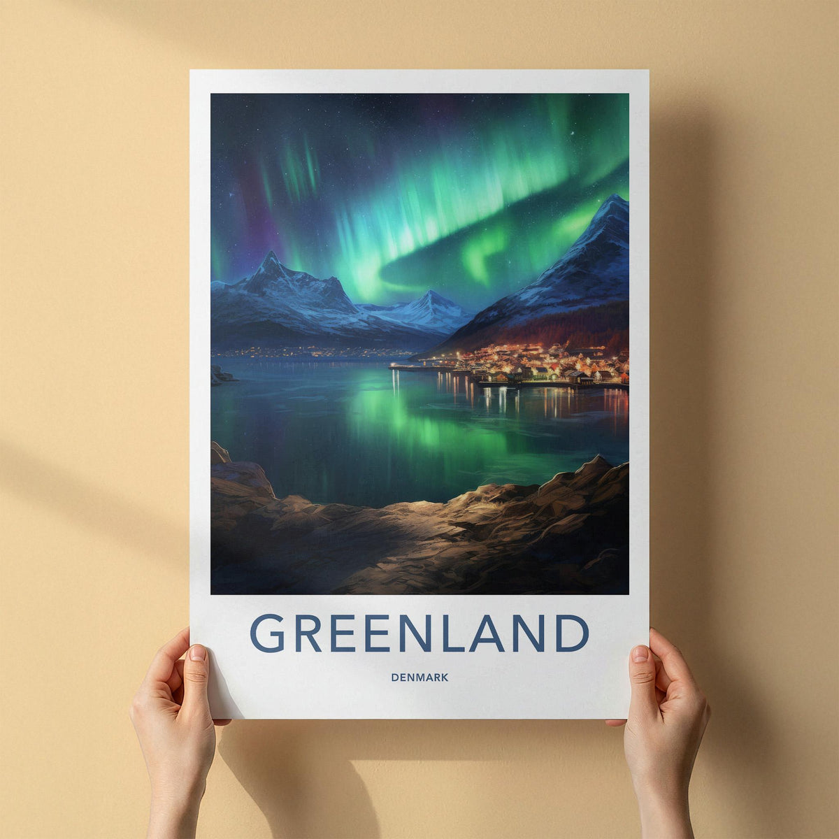 Greenland Poster - Scenic Wall Art Featuring Northern Lights & Snow