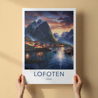 Norway Wall Art - Sognefjord Poster with Lofoten Fjords Scenic