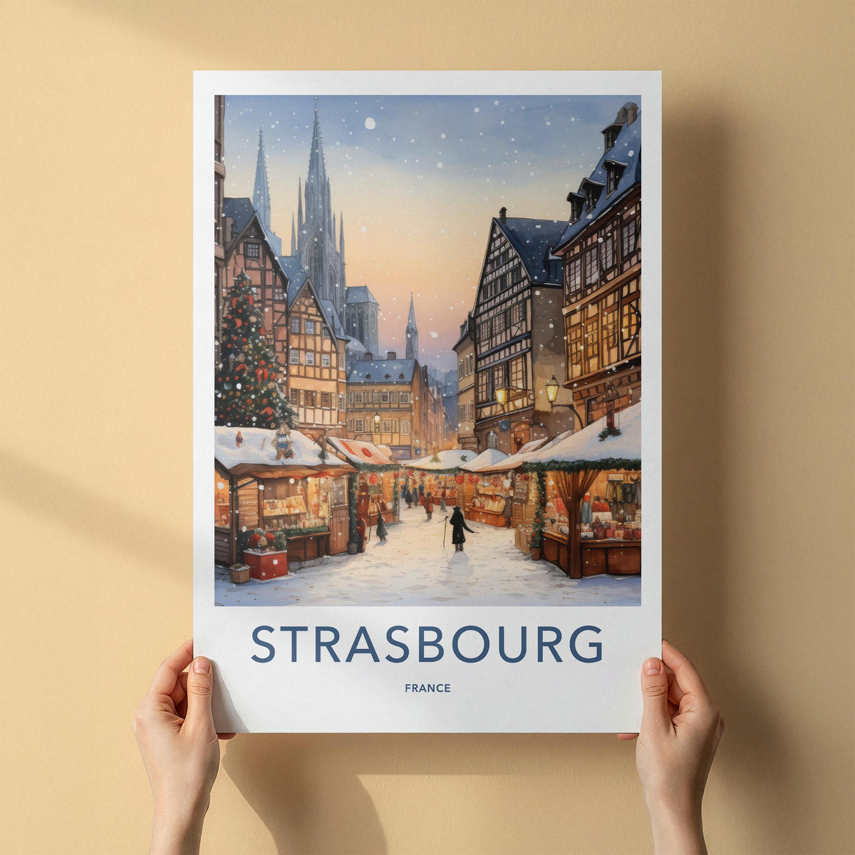 Strasbourg Wall Art - France Wall Decor With Medieval Cathedral