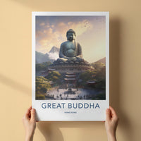 Tian Tan Poster - Hong Kong Wall Art Featuring Great Buddha Statue