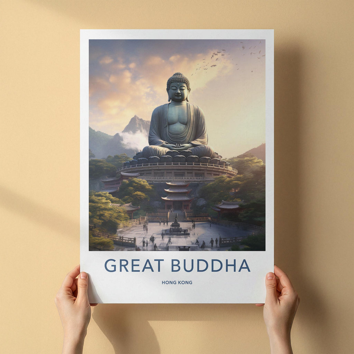 Tian Tan Poster - Hong Kong Wall Art Featuring Great Buddha Statue