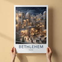 Bethlehem Wall Art - Historic City Poster with Ancient Architecture