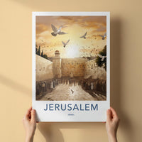 Jerusalem Wall Art - Historic Jerusalem Art with Western Wall Print