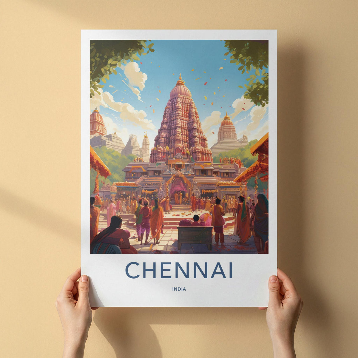 Chennai Wall Art - Vibrant India Artwork