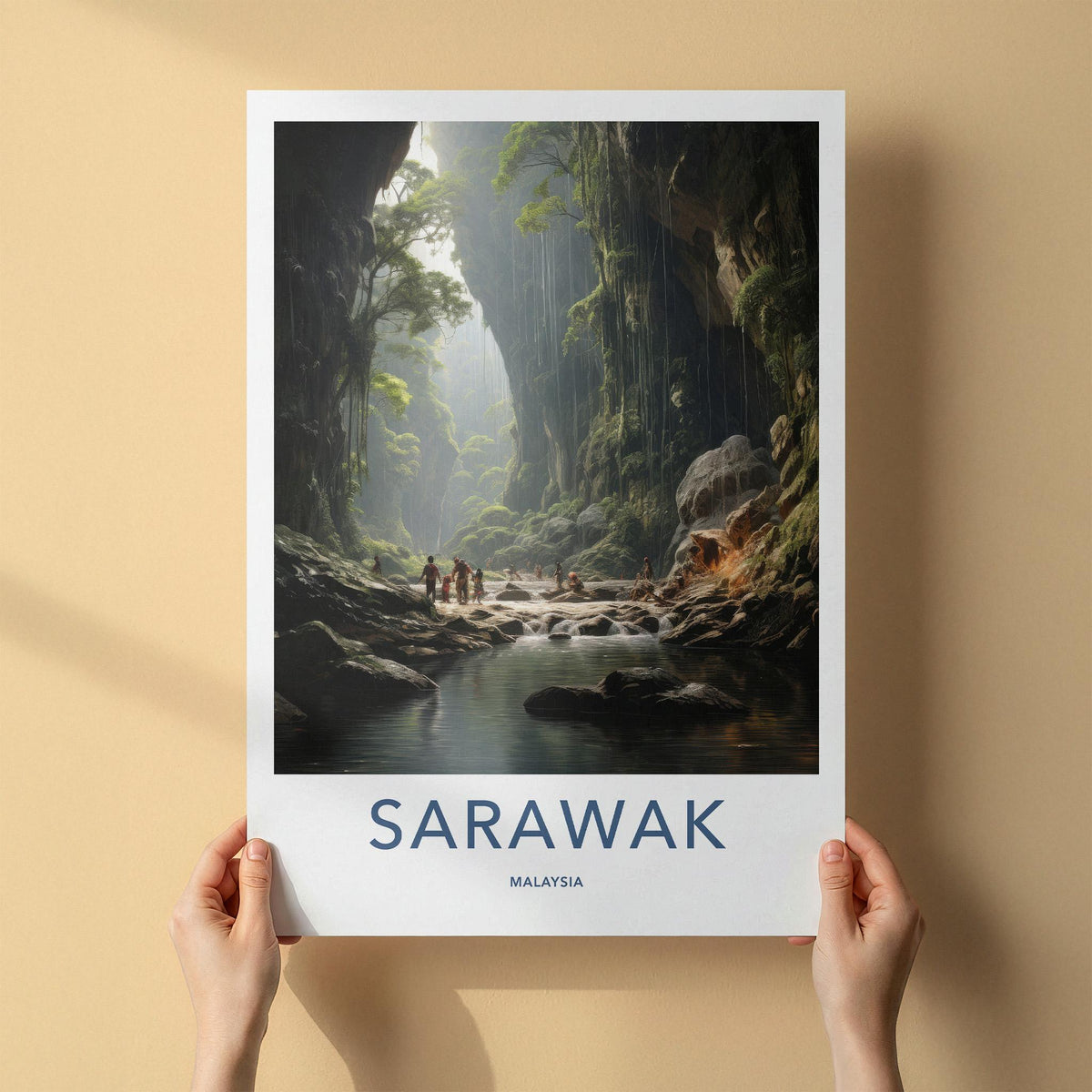 Sarawak Poster - Malaysia Wall Art Featuring Borneo Travel