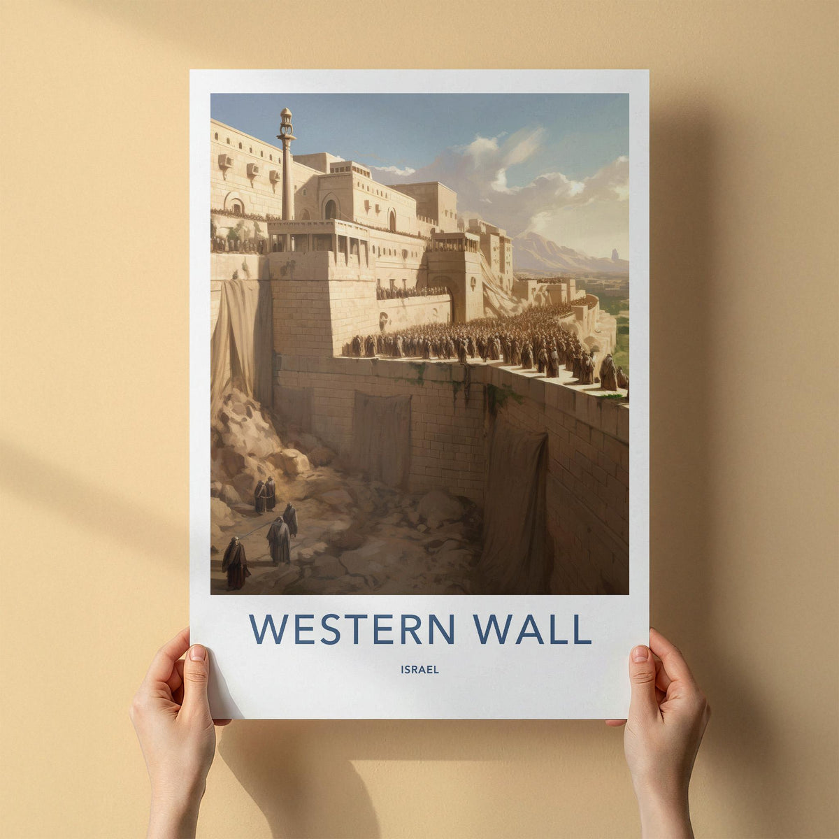 Western Wall Poster - Historic Jerusalem Art & Sacred Site Wall Decor