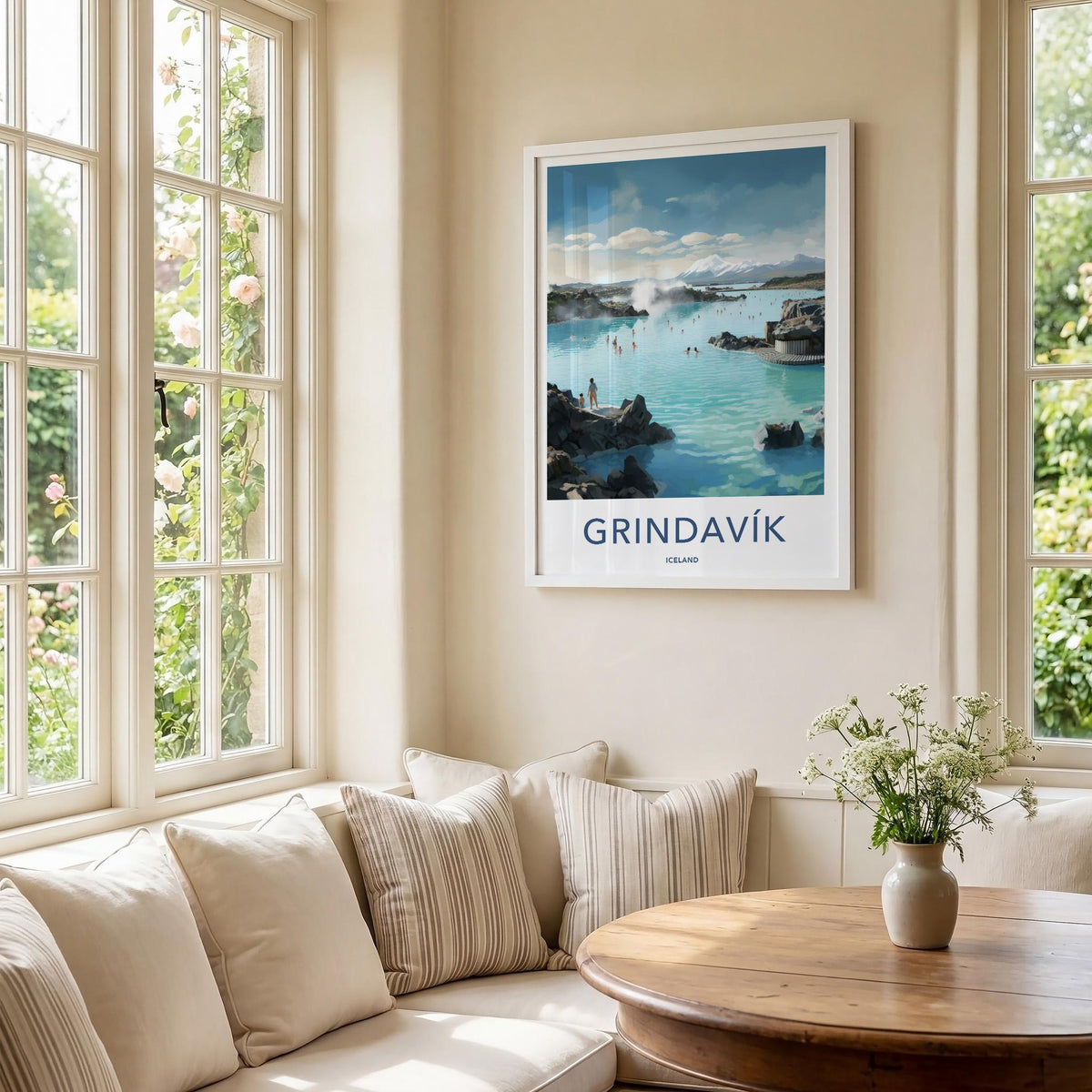 Grindavik Poster - Iceland Wall Art Featuring Volcanic Landscape
