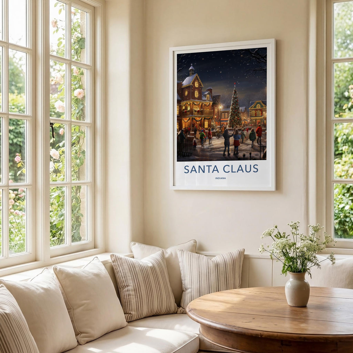 Santa Claus Poster - Festive Holiday Wall Art Featuring Indiana