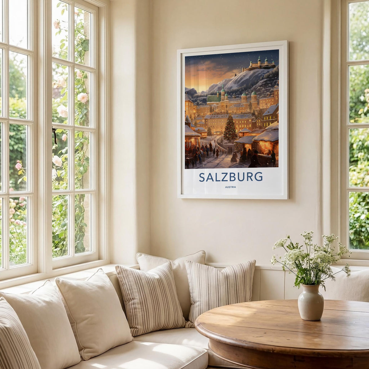 Salzburg Austria Poster - Scenic Winter Landscape Print