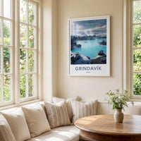 Grindavik Poster - Iceland Wall Art Featuring Volcanic Landscape