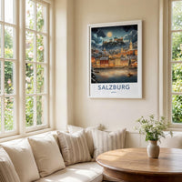Salzburg Poster - Alpine Landscape Art Featuring Mozart Birthplace