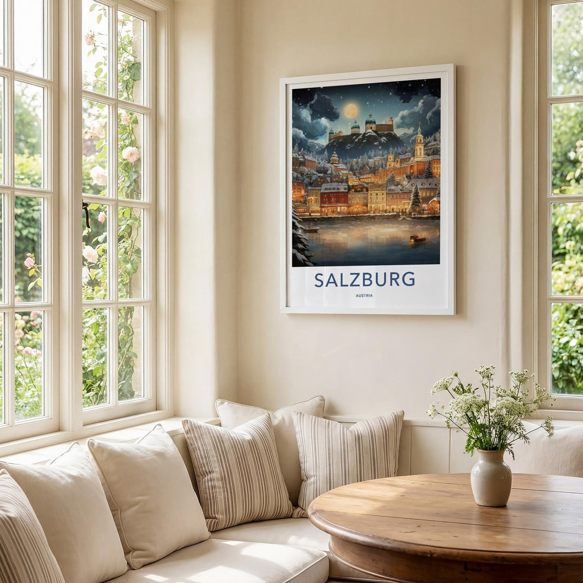 Salzburg Poster - Alpine Landscape Art Featuring Mozart Birthplace