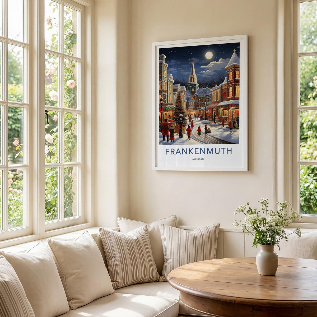 Frankenmuth Wall Art - Winter Village Scene