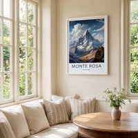 Monte Rosa Poster - Majestic Alpine Mountain Wall Decor With Scenic