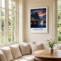 Norway Wall Art - Sognefjord Poster with Lofoten Fjords Scenic