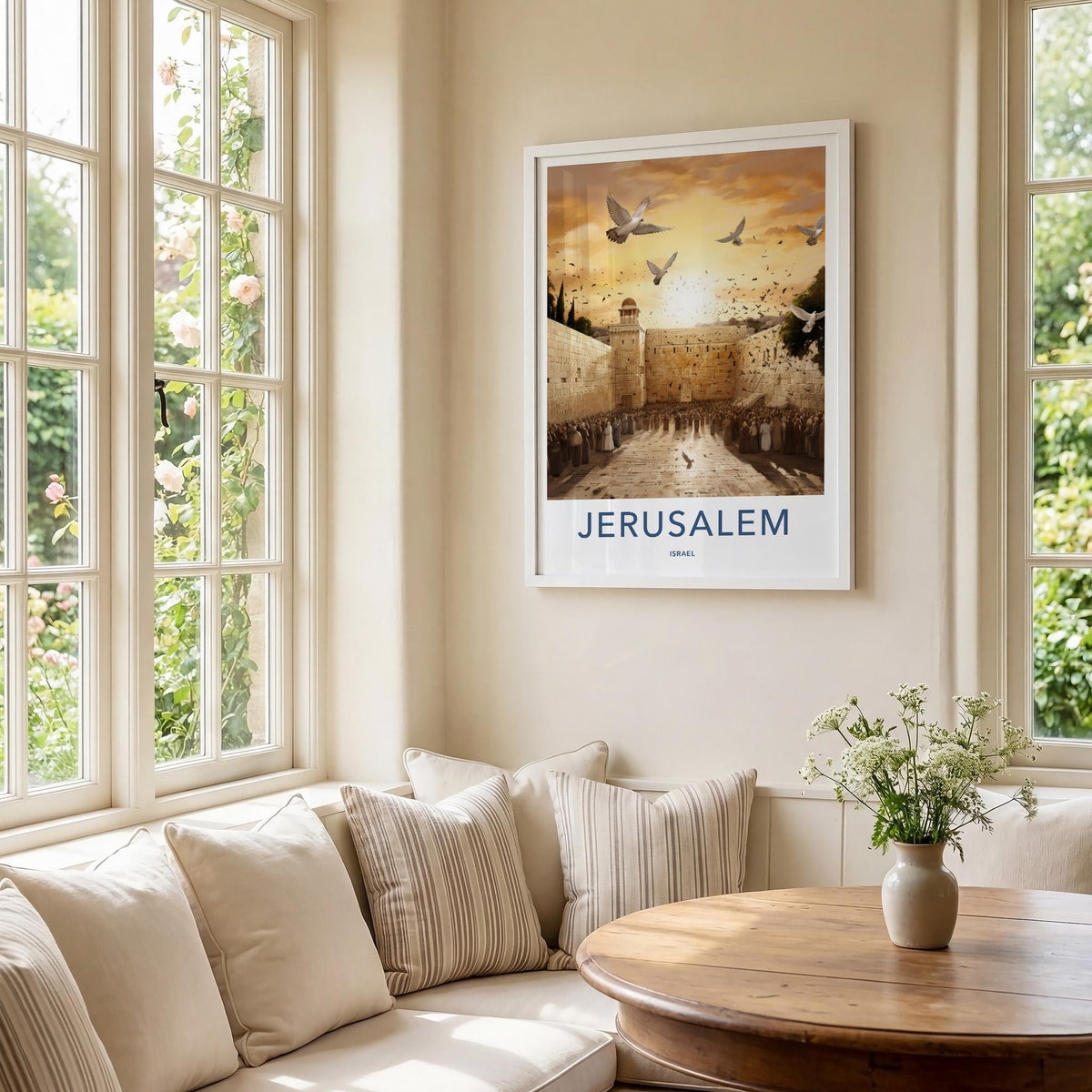 Jerusalem Wall Art - Historic Jerusalem Art with Western Wall Print