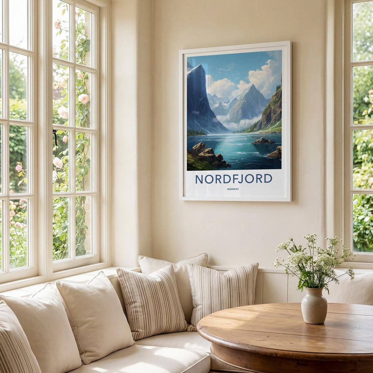 Nordfjord Wall Art - Norway Poster With Serene Fjord Landscape Print