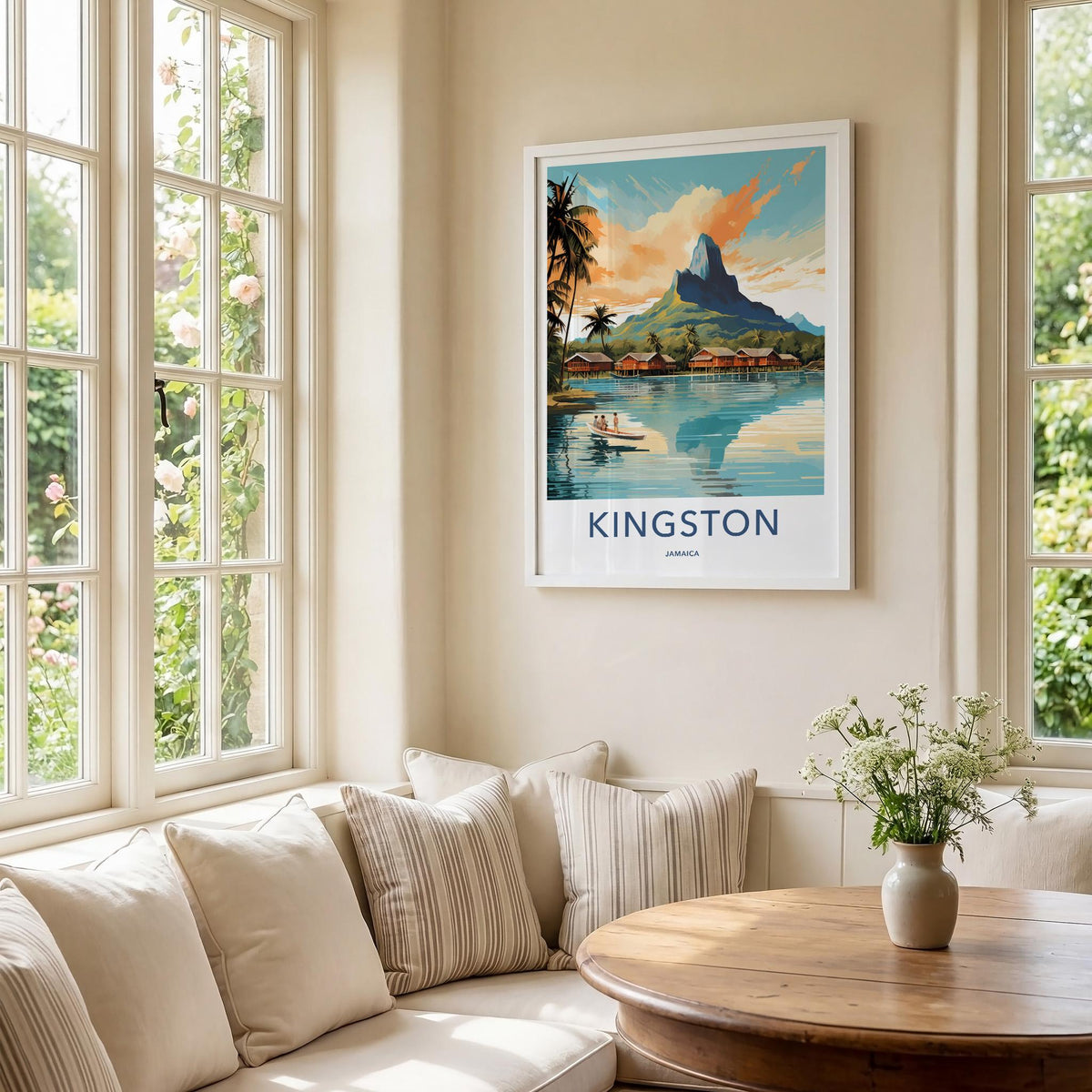 Kingston Jamaica Poster - Caribbean Travel Poster With Tropical Art