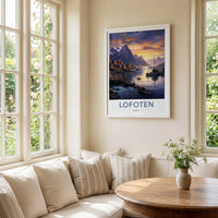 Lofoten Wall Art - Norway Coastal Poster Print With Mountain Landscape