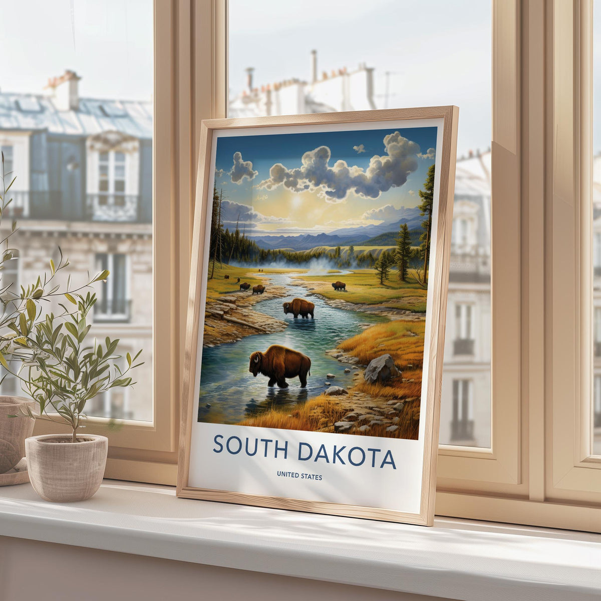 South Dakota Poster - Scenic View Travel Gift