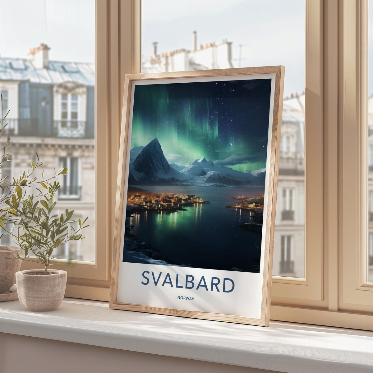 Svalbard Poster - Norway Wall Art Featuring Northern Lights