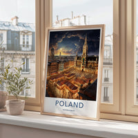 Lodz Poster - Poland Wall Art Featuring Vibrant Market Squares