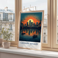 Canary Wharf Poster - London Cityscape Art