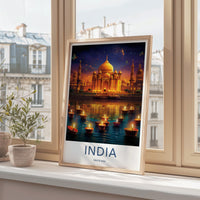 Taj Mahal Poster - India Wall Art Featuring Mughal Architecture