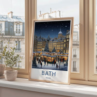 Bath England Poster - Historic City Wall Art Featuring Georgian