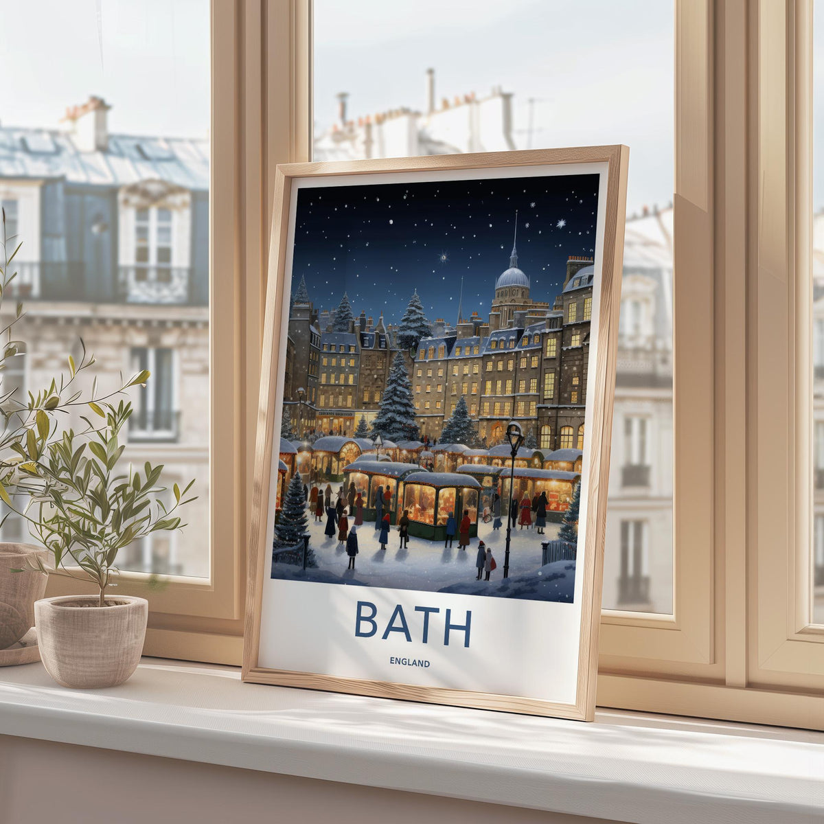 Bath England Poster - Historic City Wall Art Featuring Georgian
